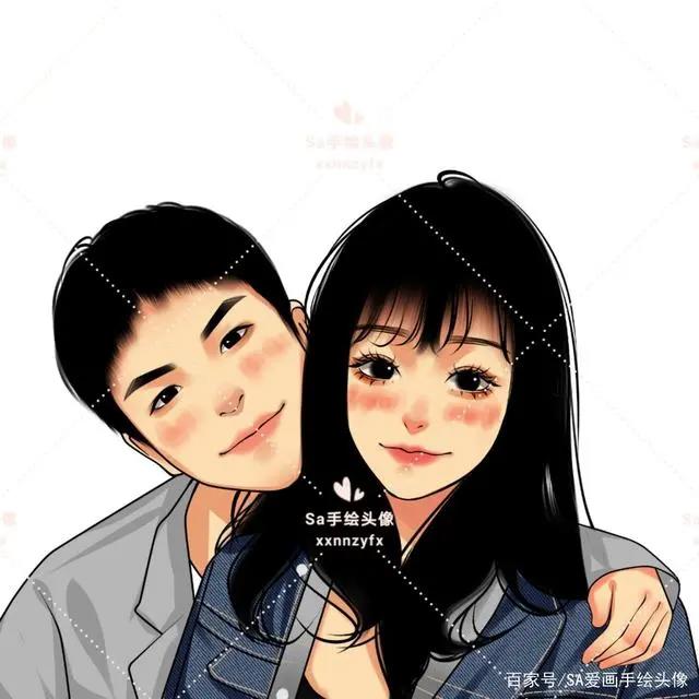 精美的手绘头像，动漫脸