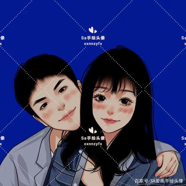 精美的手绘头像，动漫脸