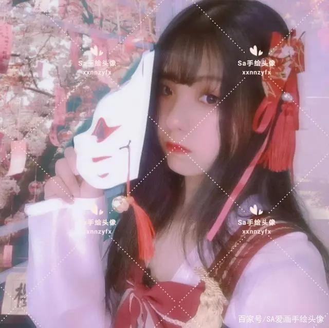 精美的手绘头像，动漫脸