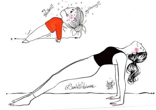 INS上最新的42张瑜伽漫画图片，每一张都超好看！（收藏级）