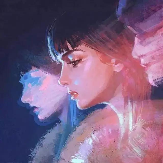 一眼就很舒适的蓝色背景微信头像（动漫女生版）