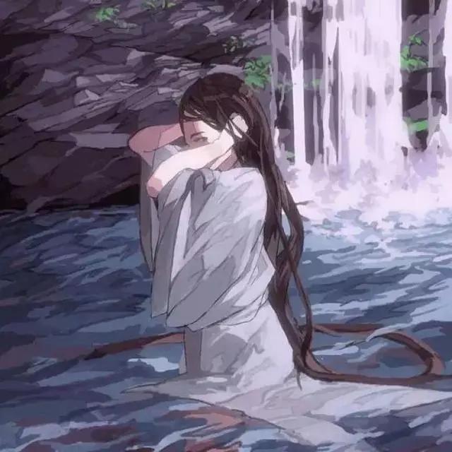 一眼就很舒适的蓝色背景微信头像（动漫女生版）