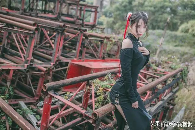 黑色旗袍气质无双，清新唯美的动漫美少女