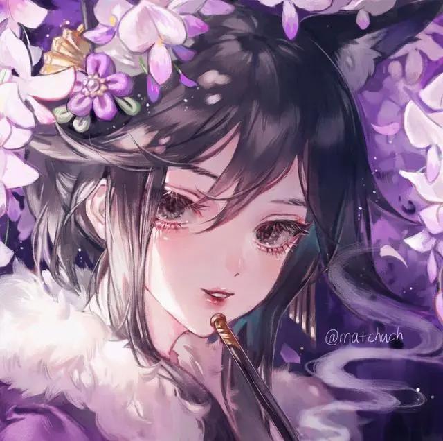 高点赞动漫头像美女CG壁纸｜似水温柔，皆在眼眸