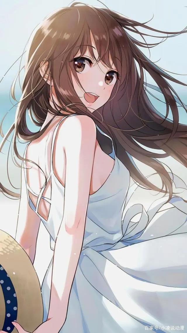 动漫美女回眸一笑百媚生，心瞬间化了