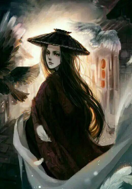 二次元那些惊艳了时光的绝色美人，斗笠轻纱仙气飘飘