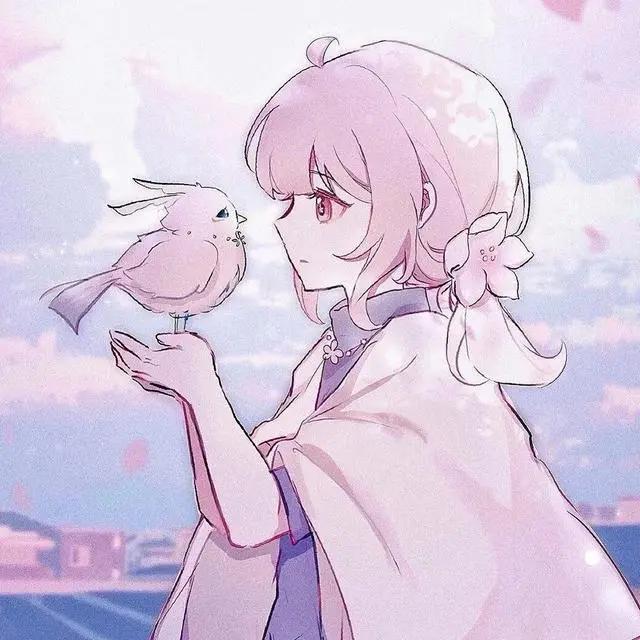 如此绝美的侧颜动漫女生头像合集，你确定不来一张～