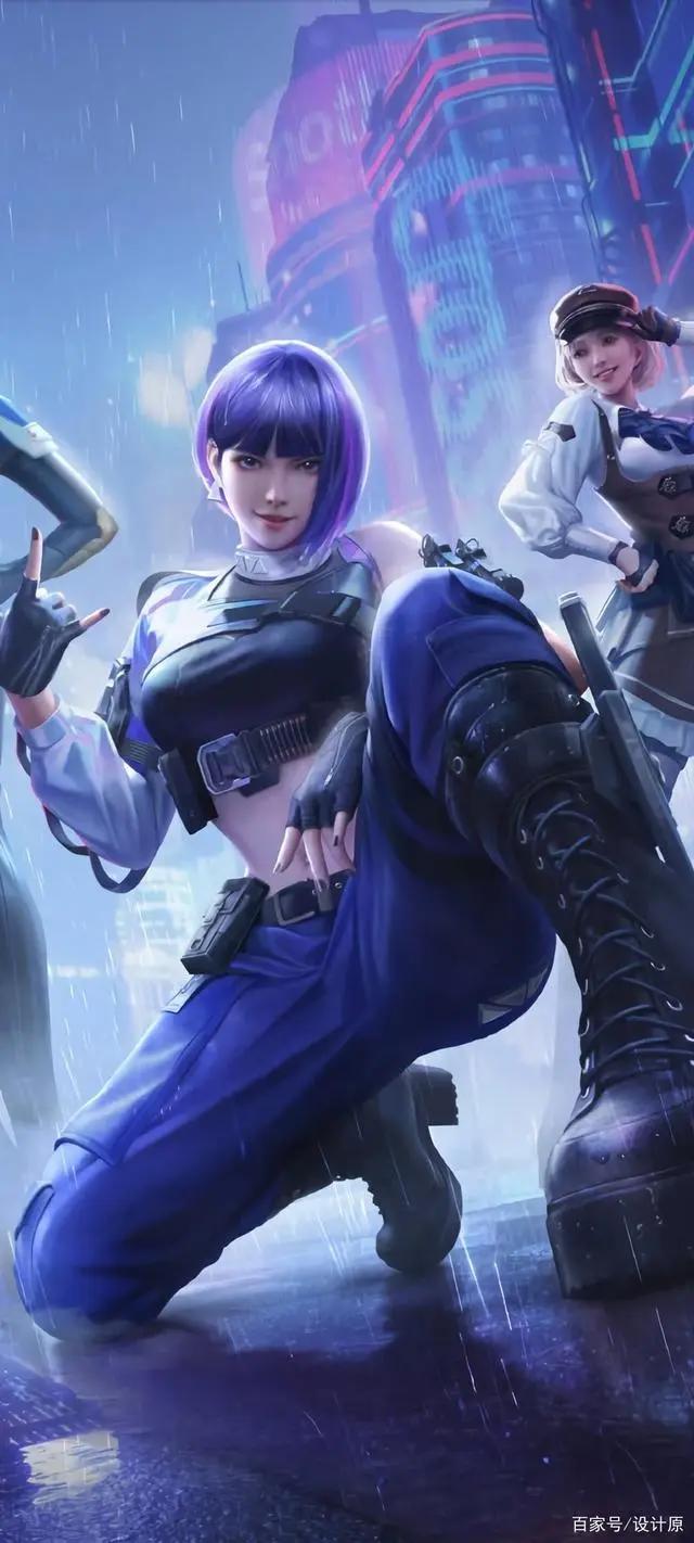 动漫美女全面屏手机壁纸