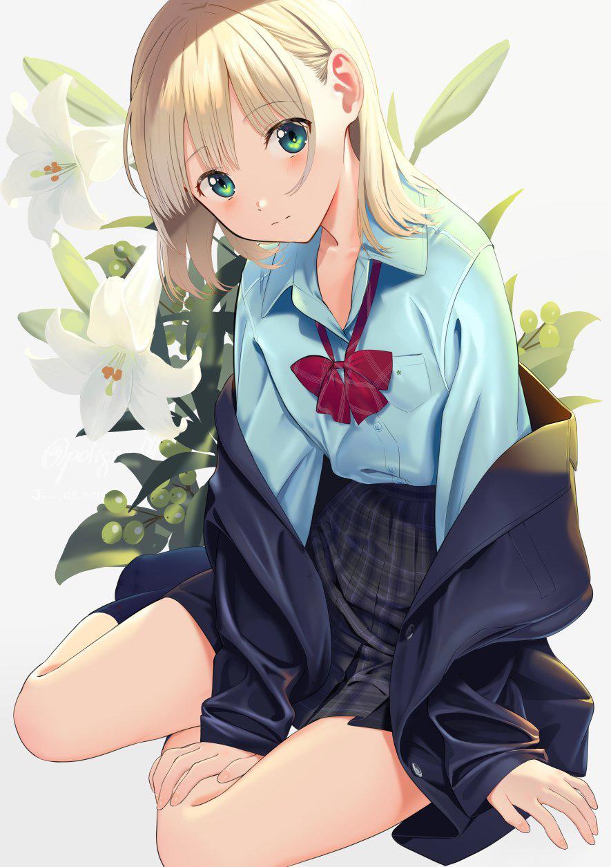 灵动而洒脱的二次元美少女角色插画，画面的光影氛围感很强