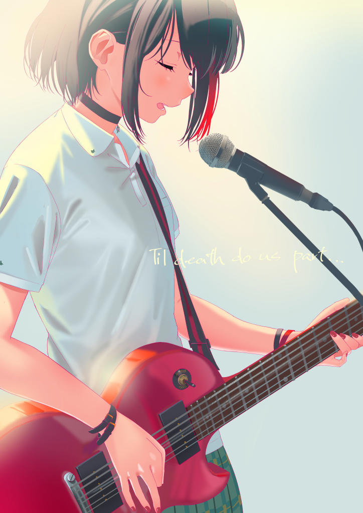 灵动而洒脱的二次元美少女角色插画，画面的光影氛围感很强