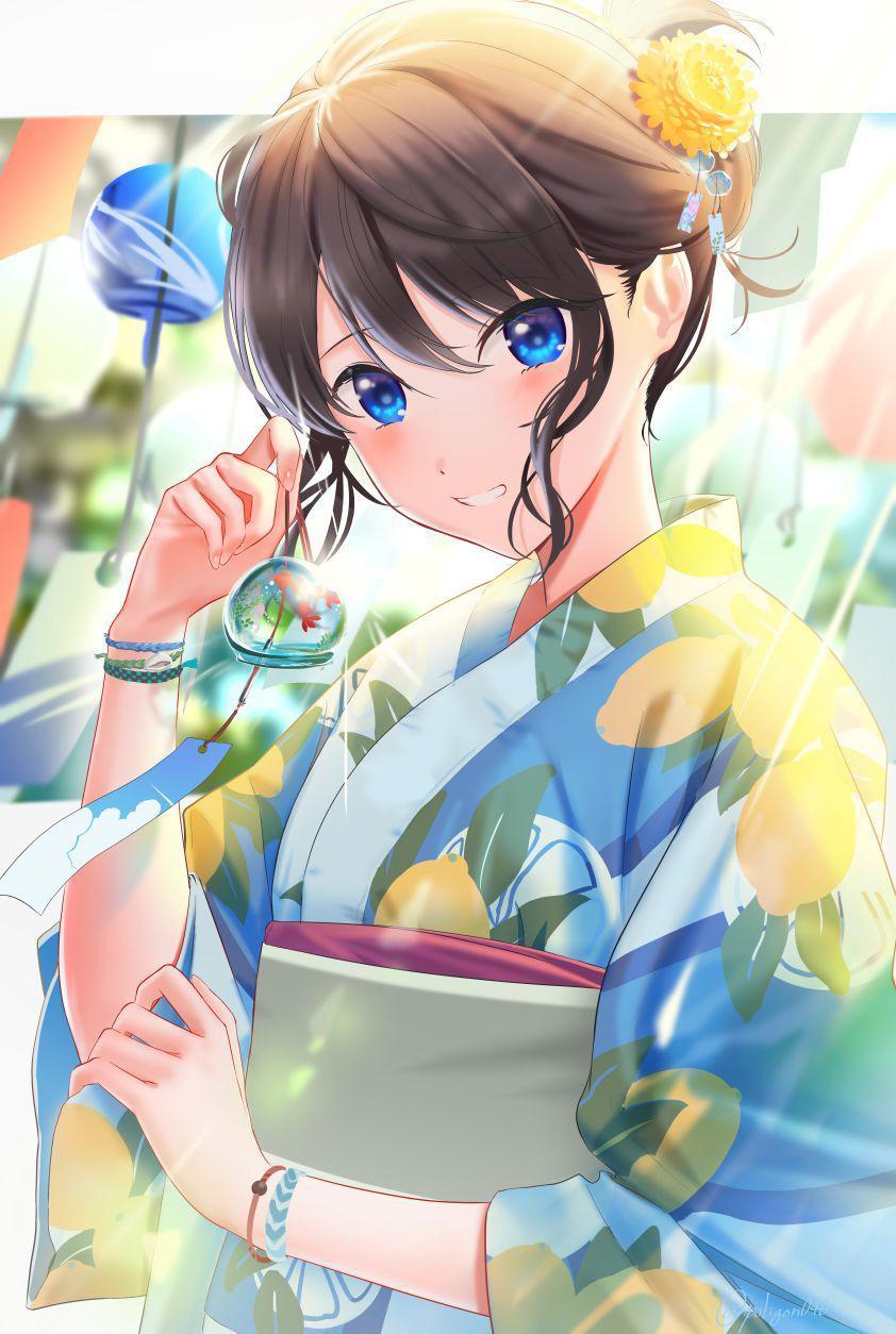 灵动而洒脱的二次元美少女角色插画，画面的光影氛围感很强