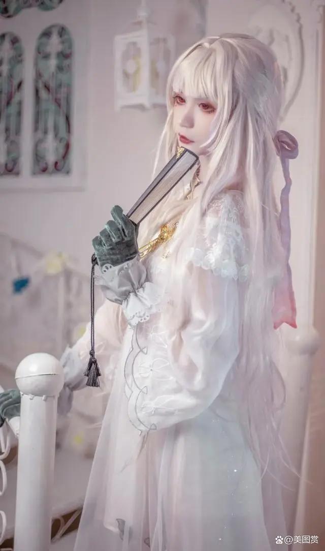 cosplay美女系列：阴阳师不知火离殇之舞，白衣二次元