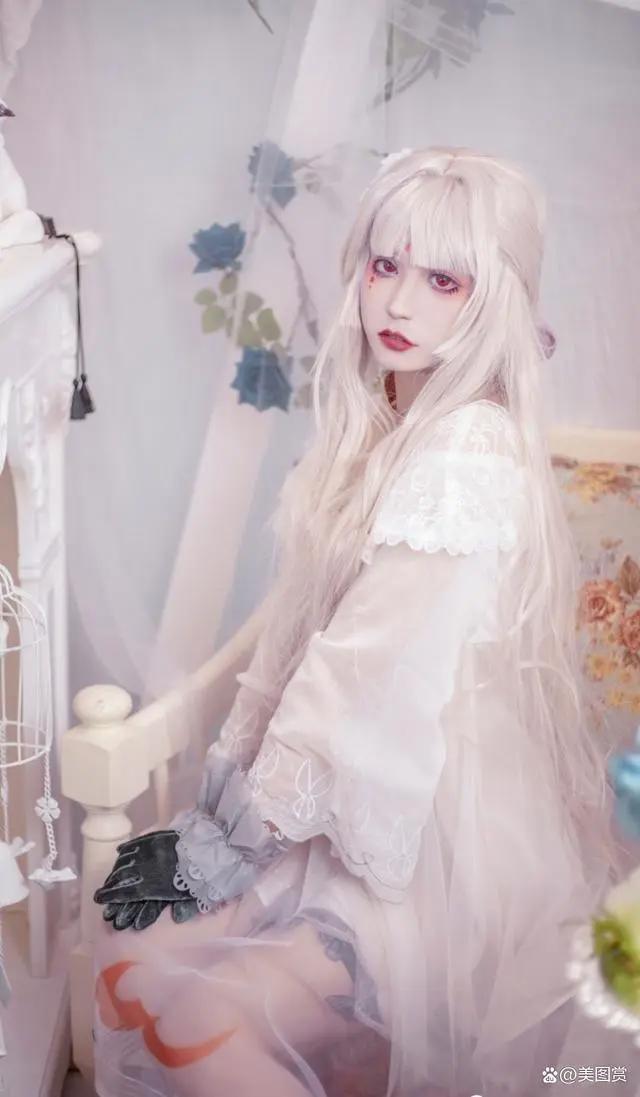 cosplay美女系列：阴阳师不知火离殇之舞，白衣二次元