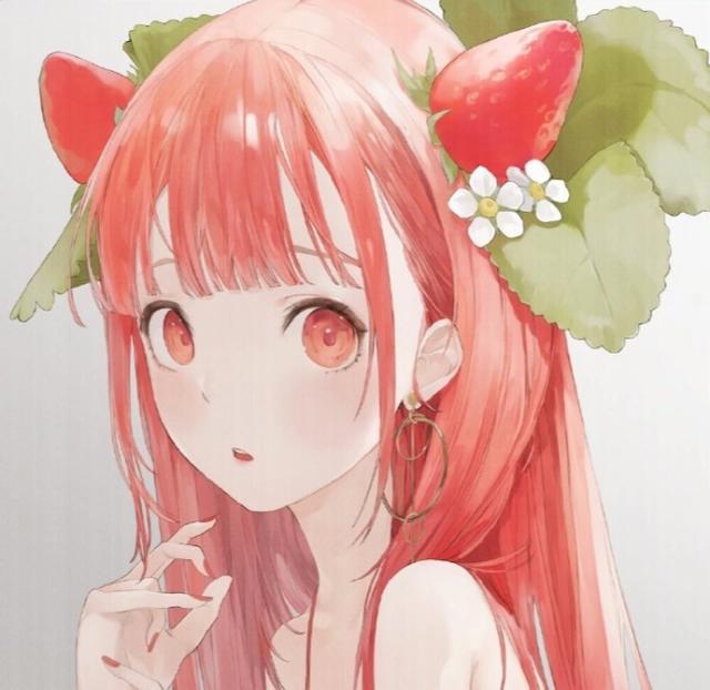 画师绘制花果拟人化,水果变身萌妹子,鲜花变成美少女