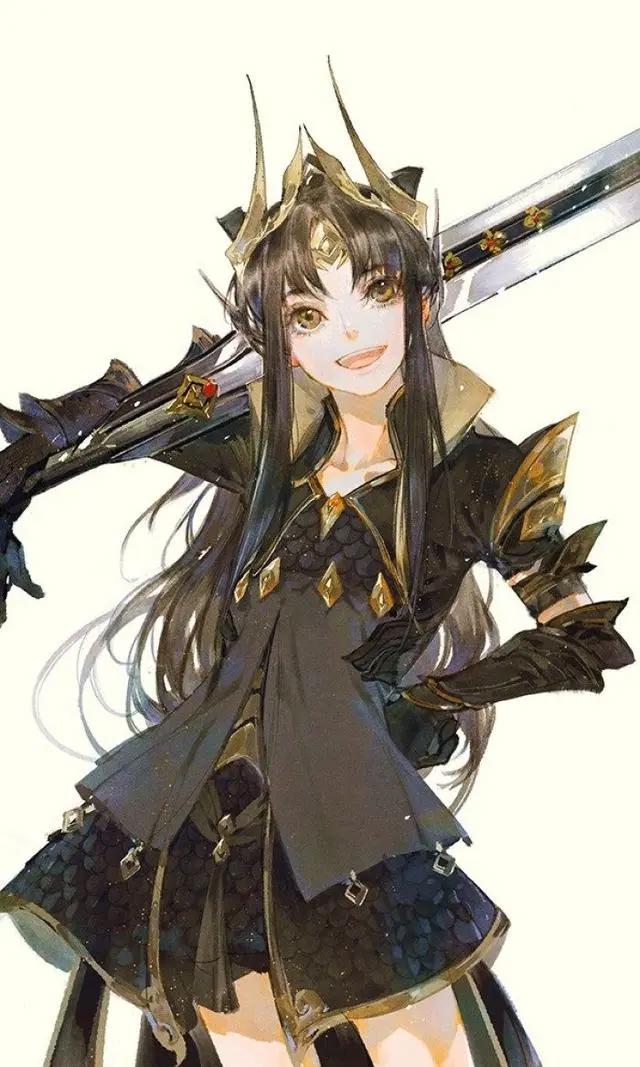 二次元古风美人一袭黑衣惊艳出场，个个美的动人心魄