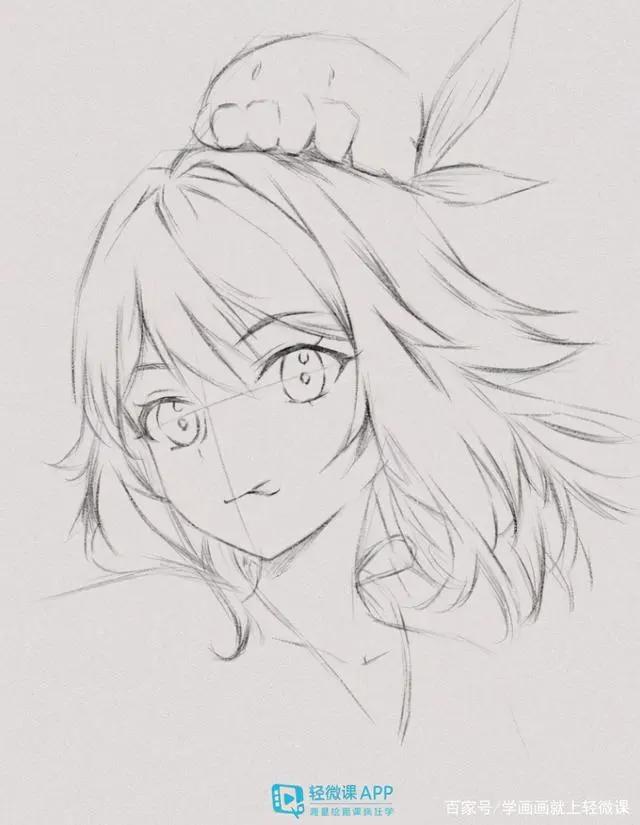 零基础学素描：动漫美女素描教程！