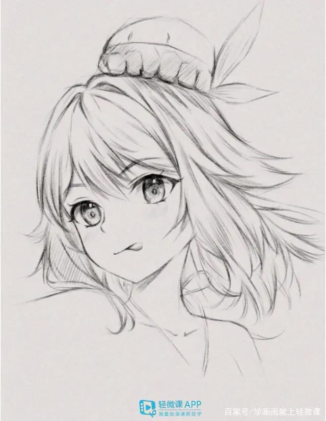 零基础学素描：动漫美女素描教程！