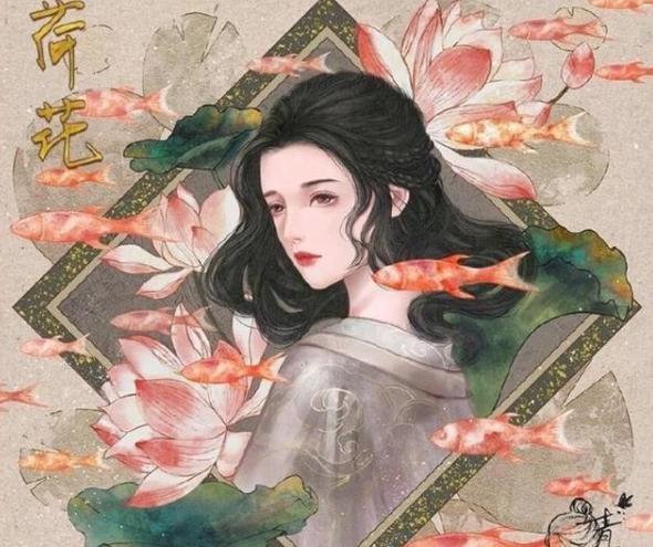 画师将花朵拟人变成美少女，昙花是绝色仙女，只有玫瑰花最特别