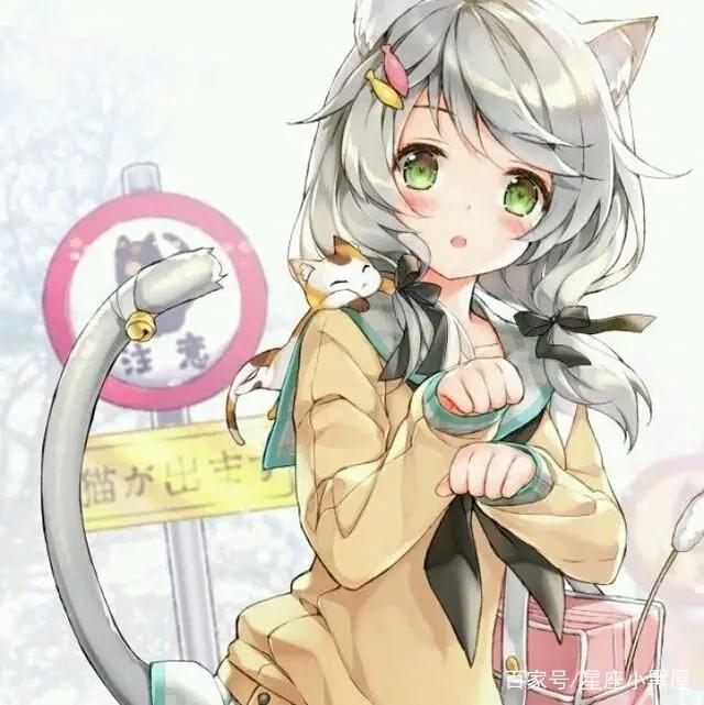 十二星座专属的二次元猫耳美少女，天秤座的最美，水瓶的不敢直视