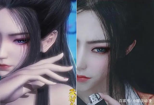 二次元仿妆能有多像，富江仿妆被作者认可，焰灵姬秒碎次元壁