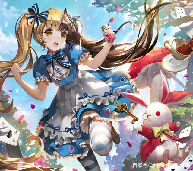 二次元美少女很可爱，如果加上兔子会如何？简直不要太美。