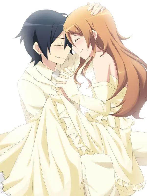 盘点那些二次元美女穿上婚纱的场景，高坂桐乃穿上婚纱让人心疼