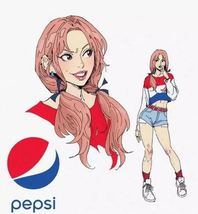 汽水拟人变二次元美女，雪碧清纯又可爱，可乐充满御姐范