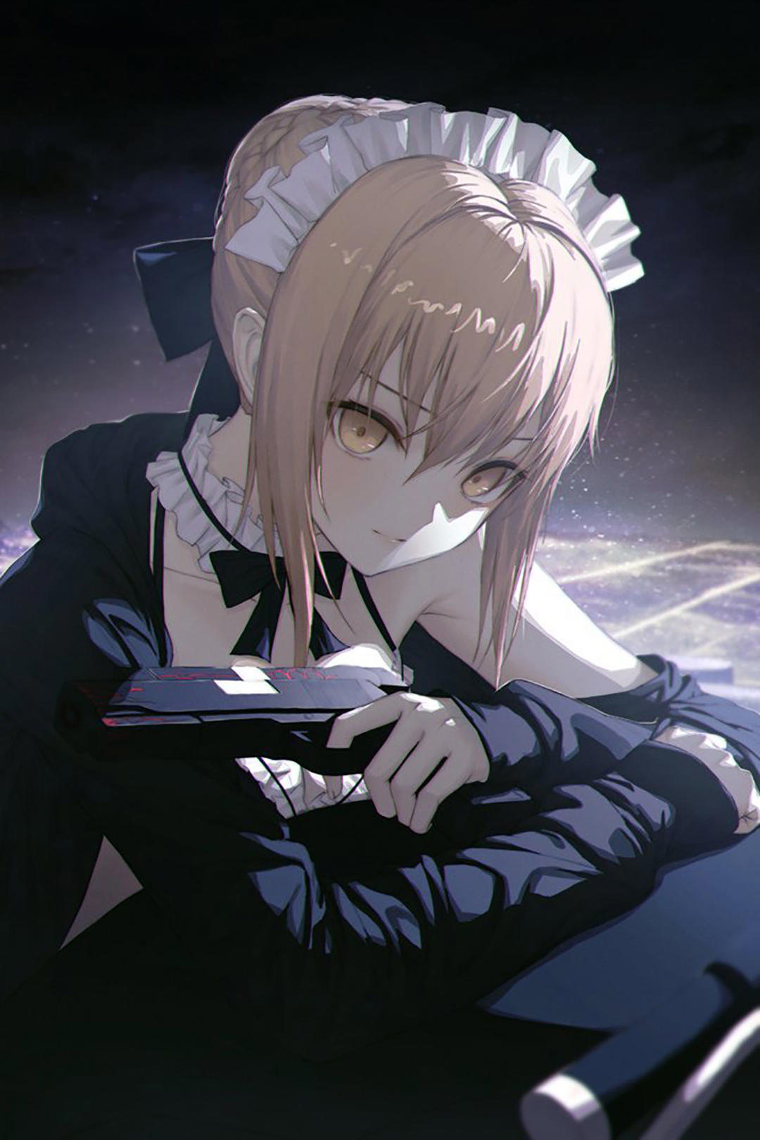 精致干净的二次元美女插画，背景单一，看上去却很让人舒服