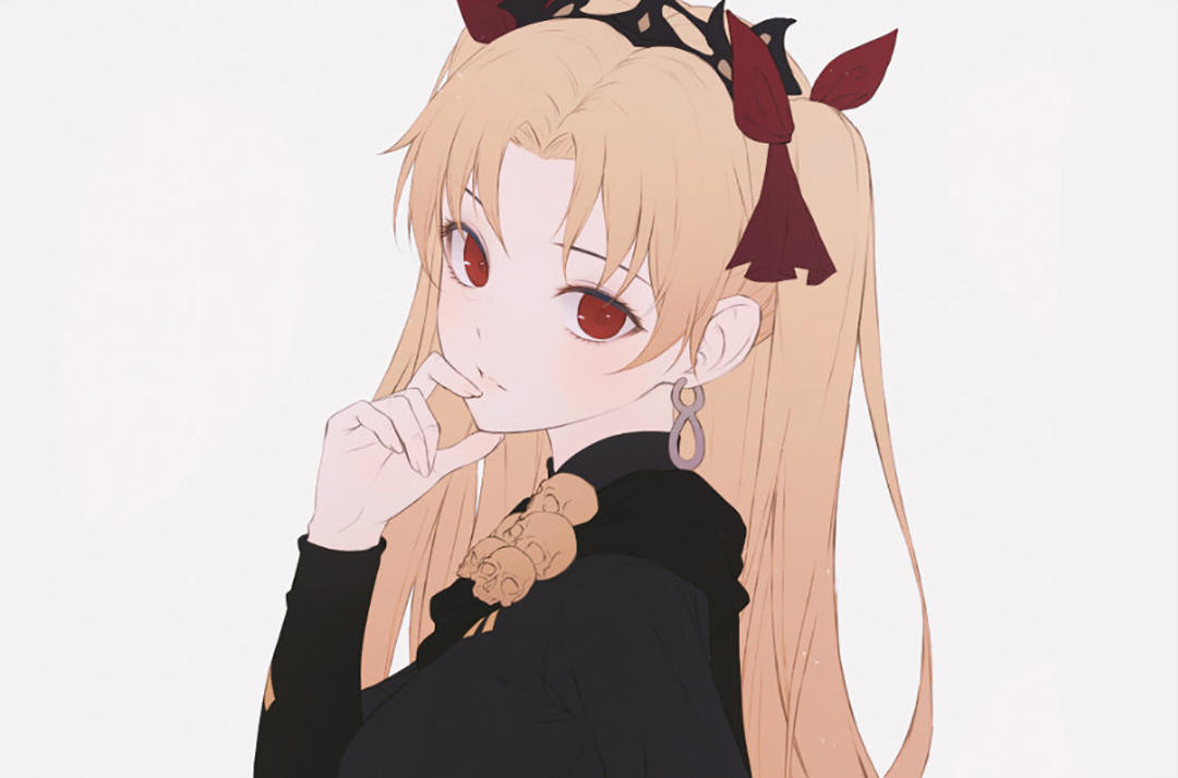 精致干净的二次元美女插画，背景单一，看上去却很让人舒服