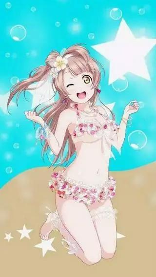 清凉一夏！二次元学生妹子泳装秀