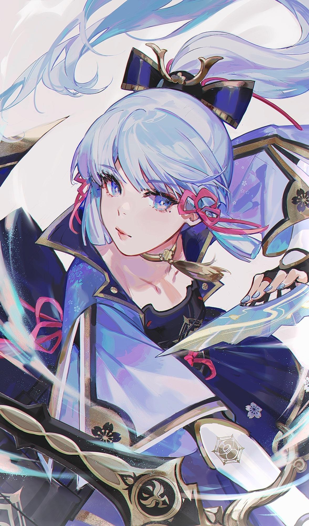 漂亮的日系二次元美少女同人插画，给人一种微妙的狂草既视感
