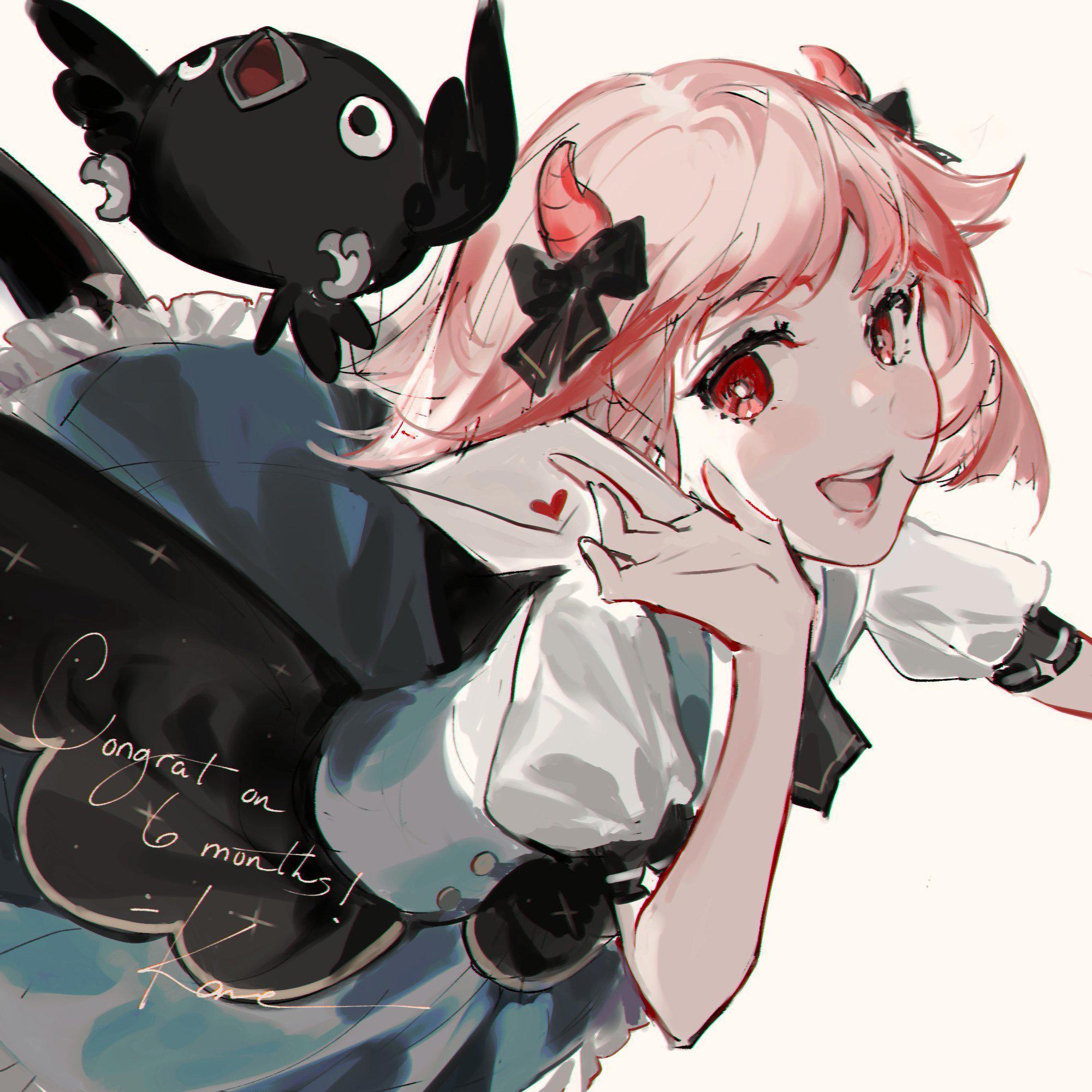 漂亮的日系二次元美少女同人插画，给人一种微妙的狂草既视感
