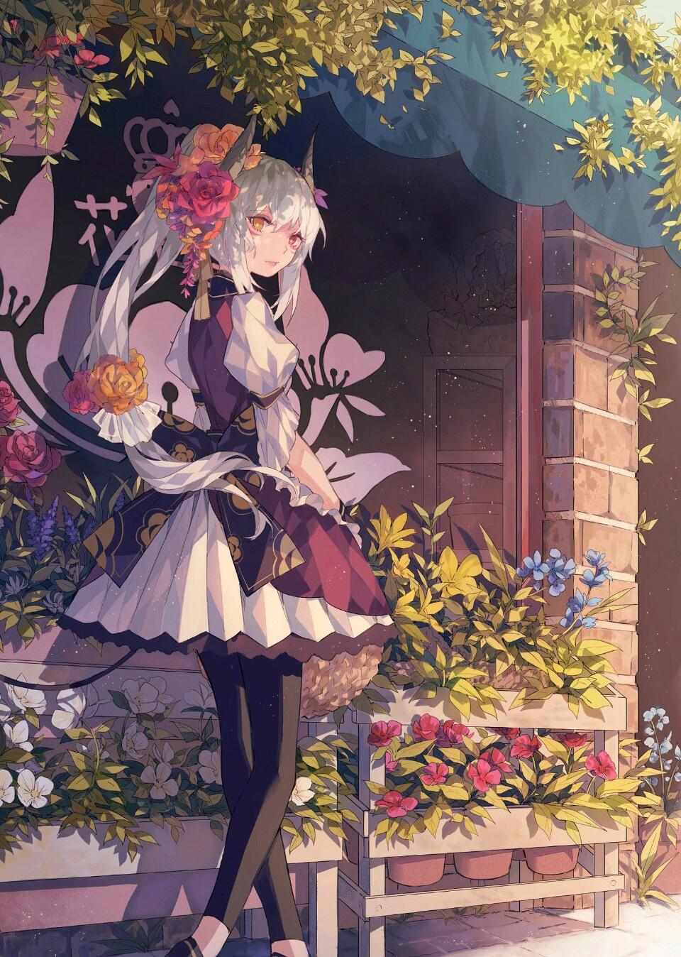 漂亮的日系二次元美少女同人插画，给人一种微妙的狂草既视感