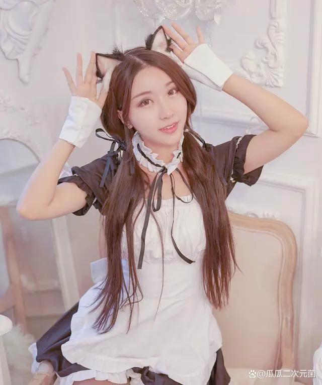 二次元Cos丨兽耳娘女仆丨黑川