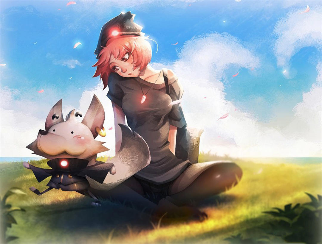 色彩绚丽的二次元美少女同人插画，非常吸引眼球