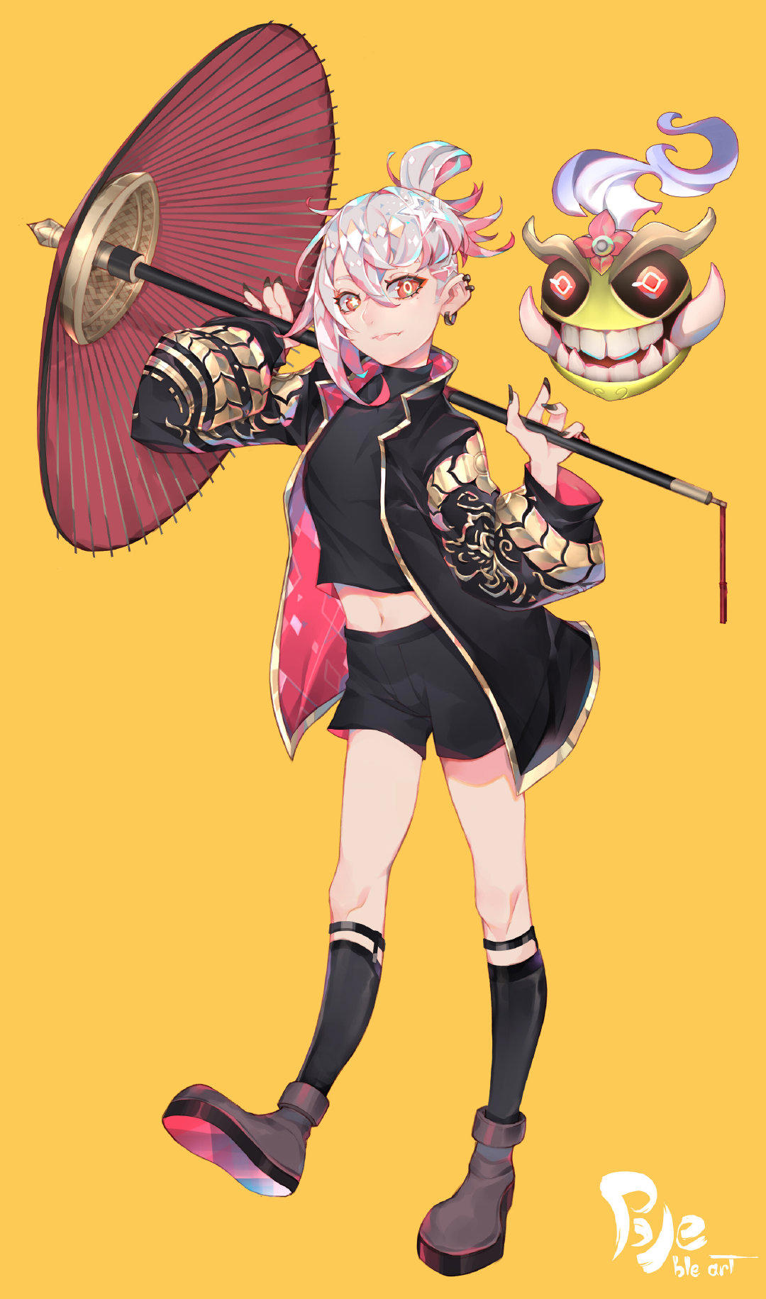 色彩绚丽的二次元美少女同人插画，非常吸引眼球