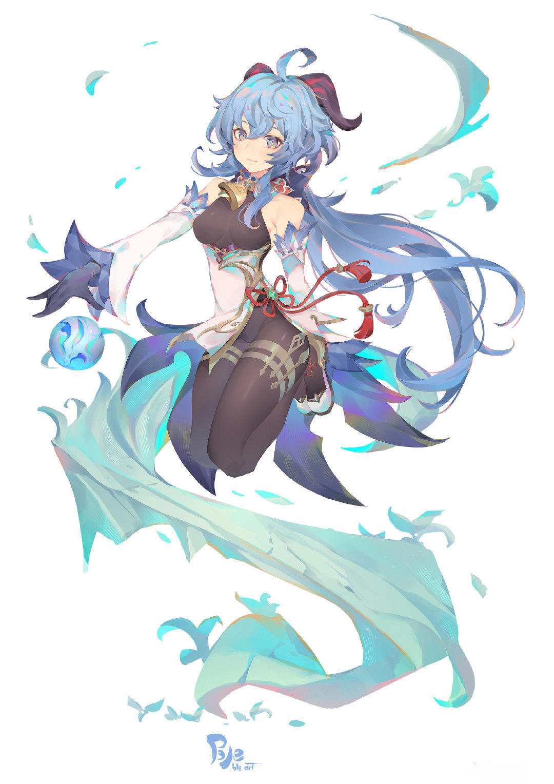 色彩绚丽的二次元美少女同人插画，非常吸引眼球