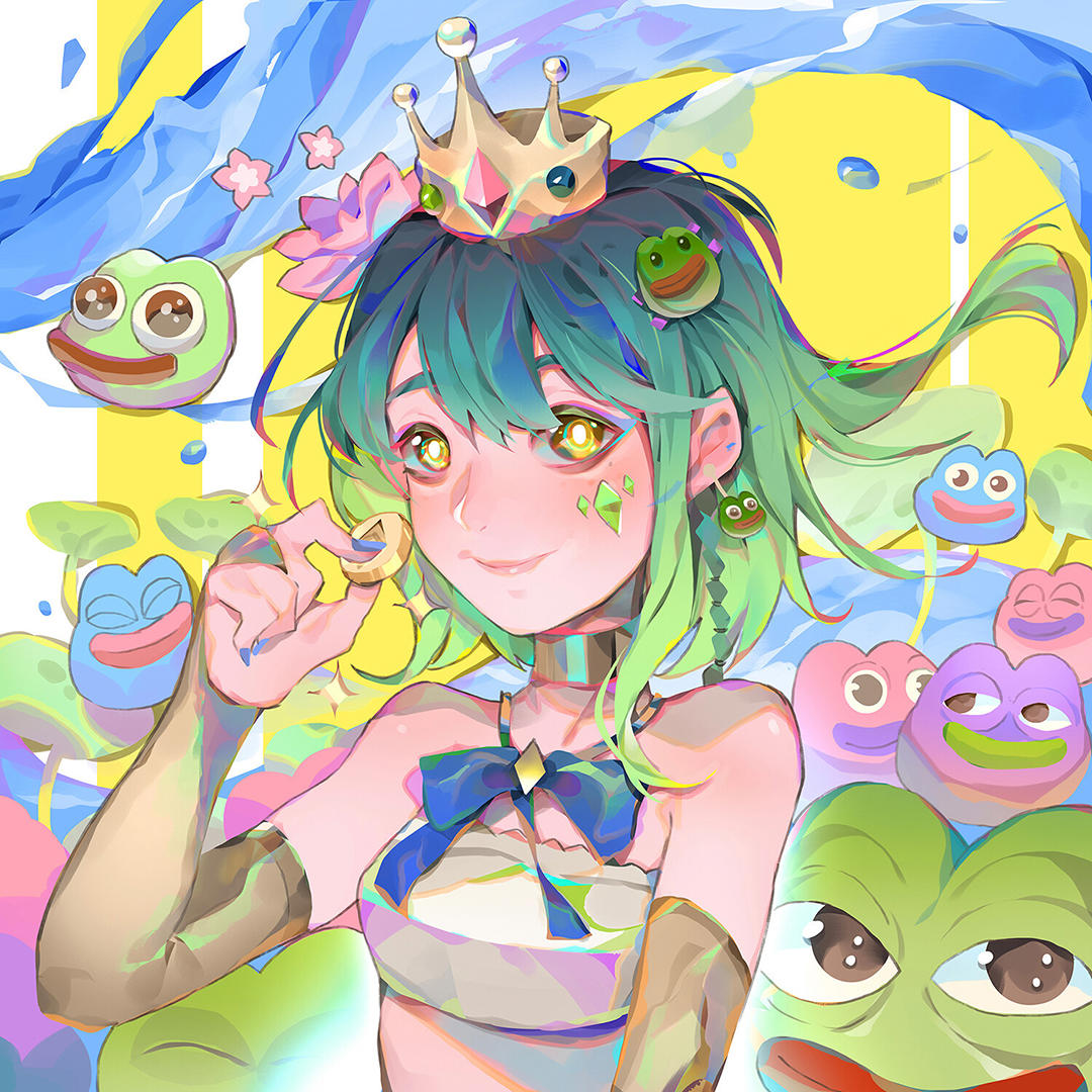 色彩绚丽的二次元美少女同人插画，非常吸引眼球