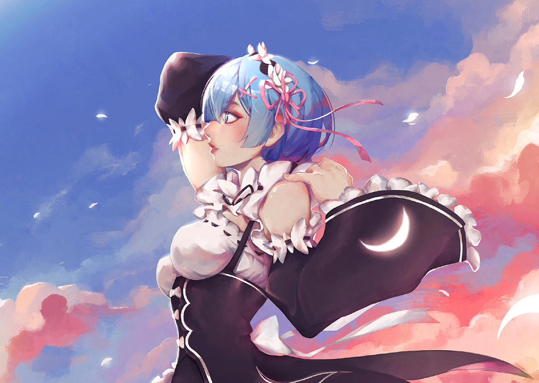 色彩绚丽的二次元美少女同人插画，非常吸引眼球