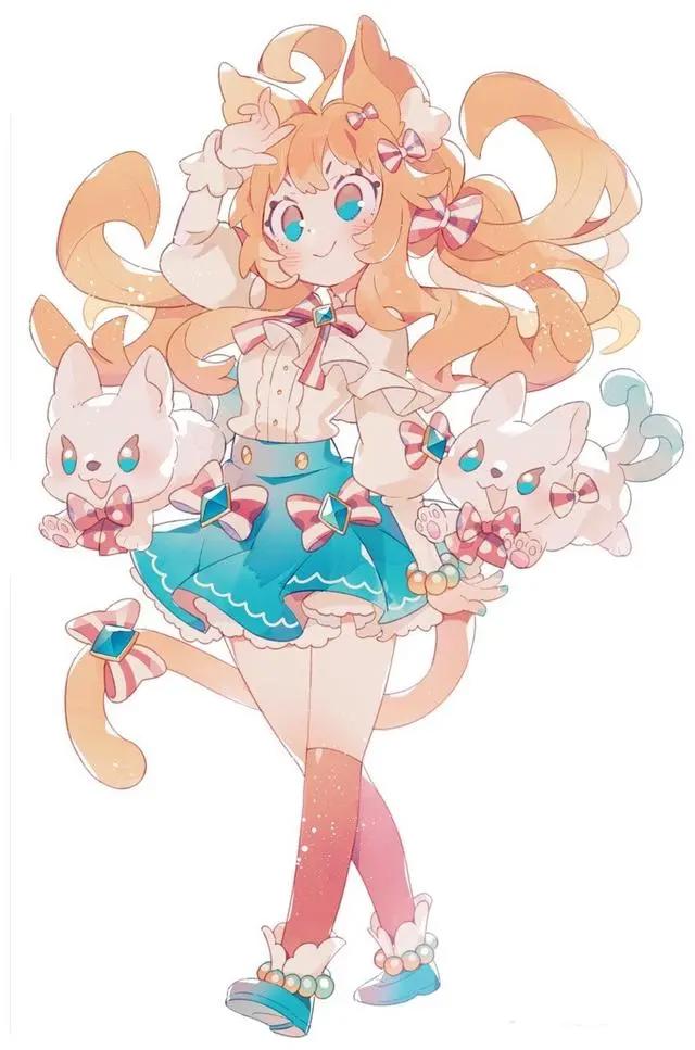 可爱的二次元少女们，展现着她们的可爱，萌到不行