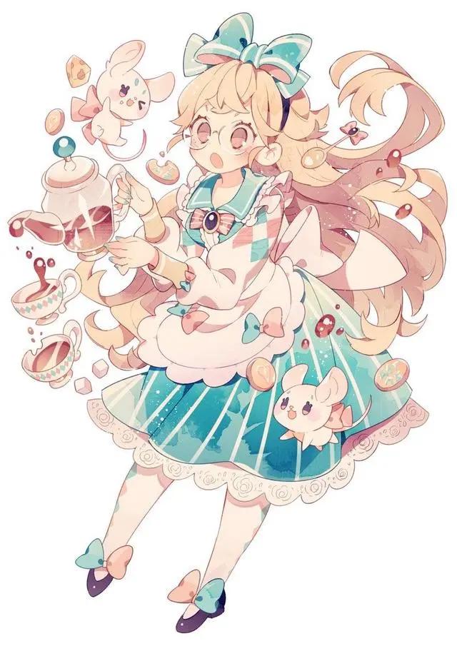 可爱的二次元少女们，展现着她们的可爱，萌到不行