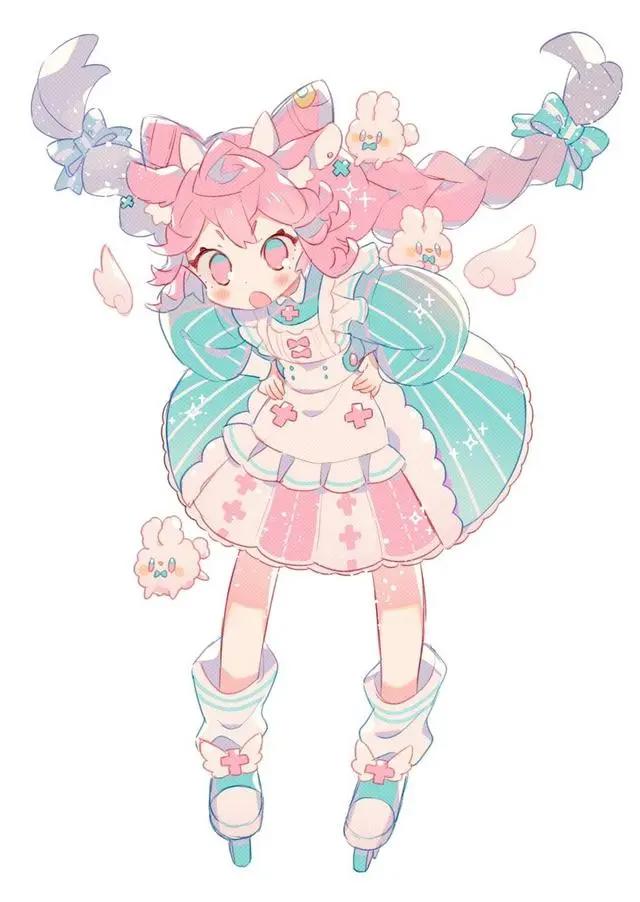 可爱的二次元少女们，展现着她们的可爱，萌到不行