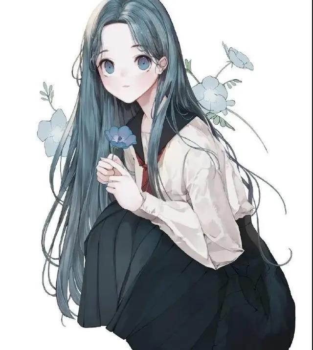 画师绘制二次元美少女，和植物风格融合起来，向日葵少女最呆萌