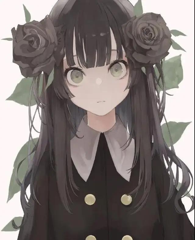 画师绘制二次元美少女，和植物风格融合起来，向日葵少女最呆萌