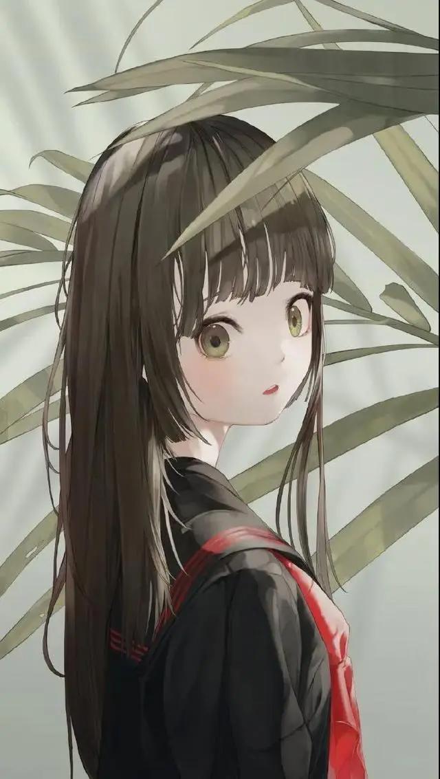 画师绘制二次元美少女，和植物风格融合起来，向日葵少女最呆萌