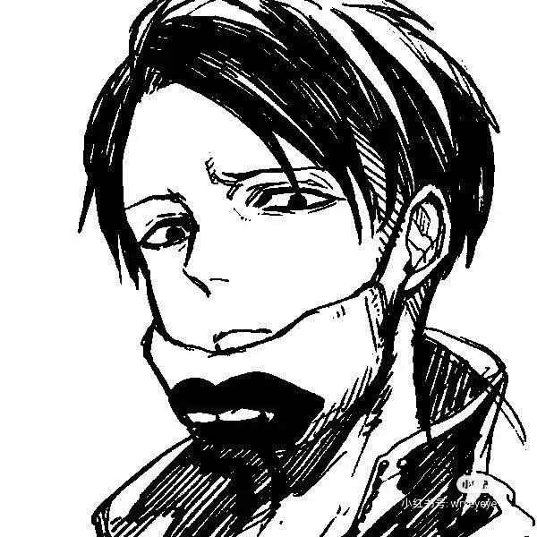 黑白动漫男头像，冷酷霸气，野王专用