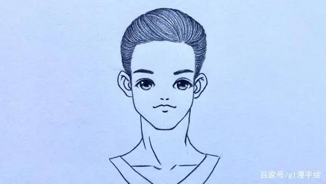 铅笔画，动漫男生头像