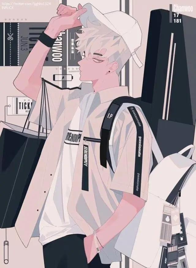 可爱小奶狗动漫男头像，人家这么可爱，当然是男孩子