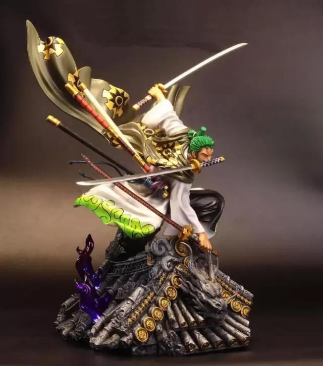 《海贼王》索隆新手办：和之国武士造型，三刀流姿态帅气无比！