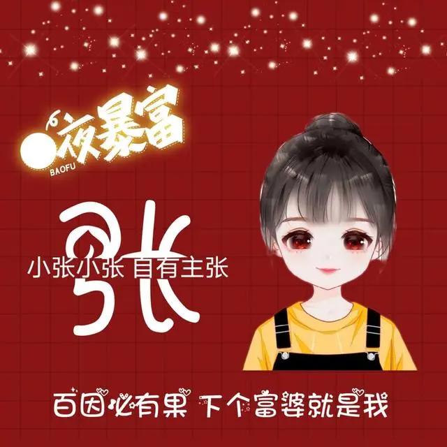 可爱的姓氏头像大全女姓刘，姓氏头像张男生头像虎年